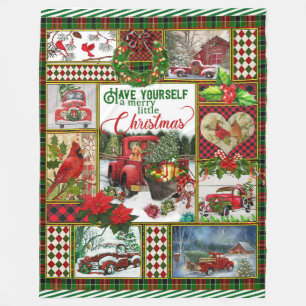 Christmas Gift Red Truck Car Christmas Blanket