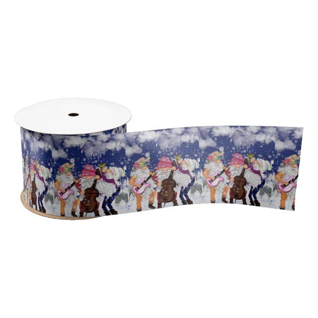 Christmas Gift Ribbon Happy Gnome Music Band (Spool)