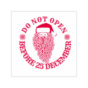 Christmas gift seal Do not open until xmas day Self-inking Stamp