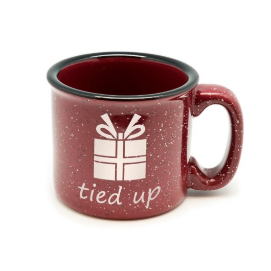 Christmas Gift Speckled Burgundy Ceramic Mug (Front)