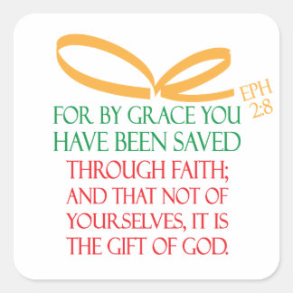 Christmas Gift Square Sticker