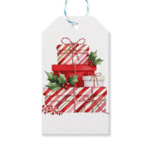 Christmas Gift Stack Candy Cane Stripes