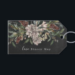 Christmas Gift Tag Floral Watercolor Chalkboard<br><div class="desc">This is a beautiful watercolor painted holiday floral gift tag. Painted in shabby chic colors on chalkboard background. Festive and beautiful! Chalk and vintage colors. holidayz18</div>