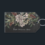 Christmas Gift Tag Floral Watercolor Chalkboard<br><div class="desc">This is a beautiful watercolor painted holiday floral gift tag. Painted in shabby chic colors on chalkboard background. Festive and beautiful! Chalk and vintage colors. holidayz18</div>