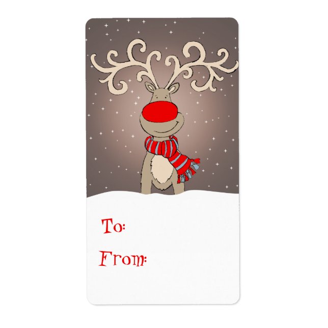 Christmas gift tag grey (to and from) (Front)