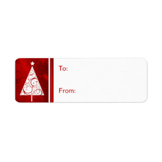 Christmas Gift Tag Labels - White Christmas Tree