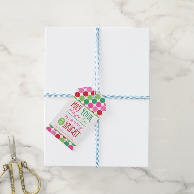 Christmas Gift Tag, May Your Days Be Merry Bright Gift Tags