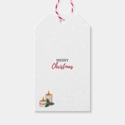 Christmas Gift Tag Party Tag Favour Tag Candle