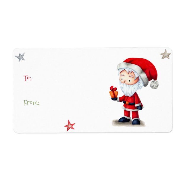 Free printable christmas labels from santa