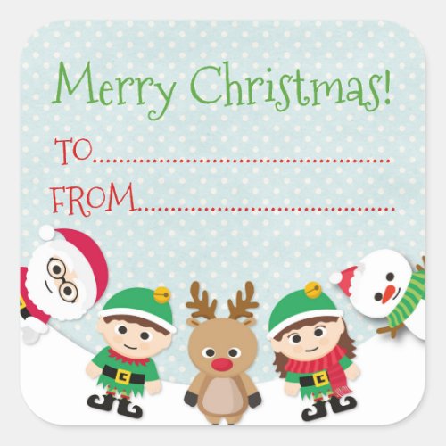 Christmas gift tag sticker