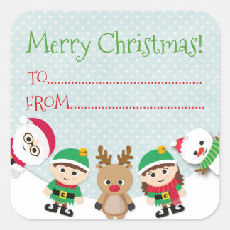 Christmas gift tag sticker