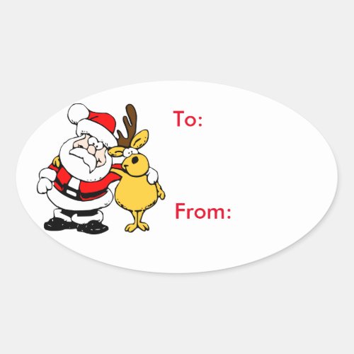 Christmas Gift Tag Sticker_Santa
