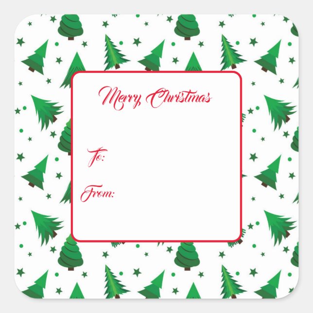 Christmas Gift Tag Stickers (Front)