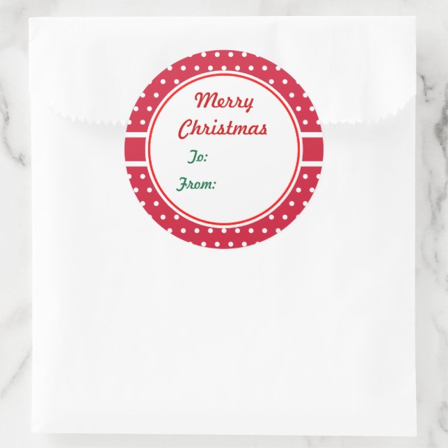 Christmas Gift Tag Stickers (Bag)