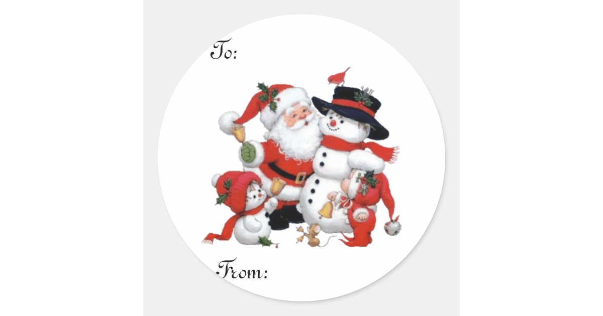 Christmas Gift Tag Stickers | Zazzle.com