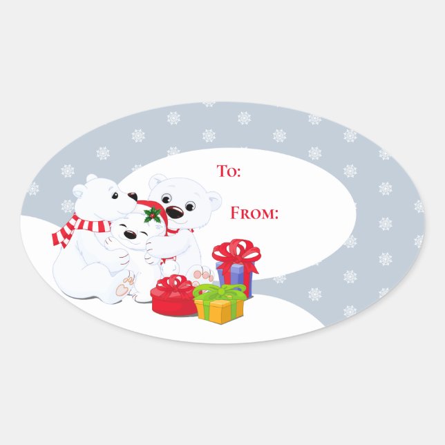 Christmas Gift Tag Stickers (Front)