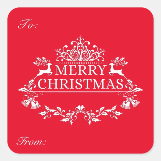 Christmas Gift Tag Stickers (Front)