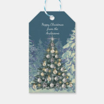 Christmas Gift Tag- Stylish Winter Scene