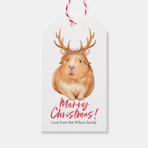 Christmas gift tags cute hamster