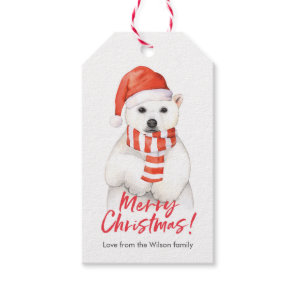 Christmas gift tags cute polar bear