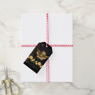 Christmas Gift Tags Gold Angel