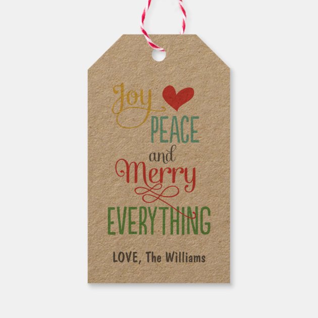 Christmas Gift Tags | Kraft Merry Everything