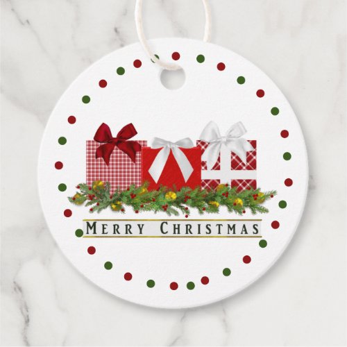 Christmas Gift Tags Plaid Wrapping Gifts Bows