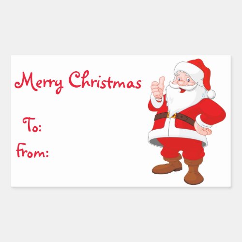 Christmas Gift TagsRectangle StickersSanta Rectangular Sticker