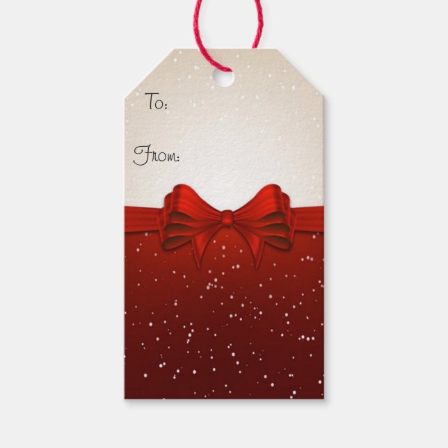 Christmas Gift Tags/Red Ribbon Tags (Front)