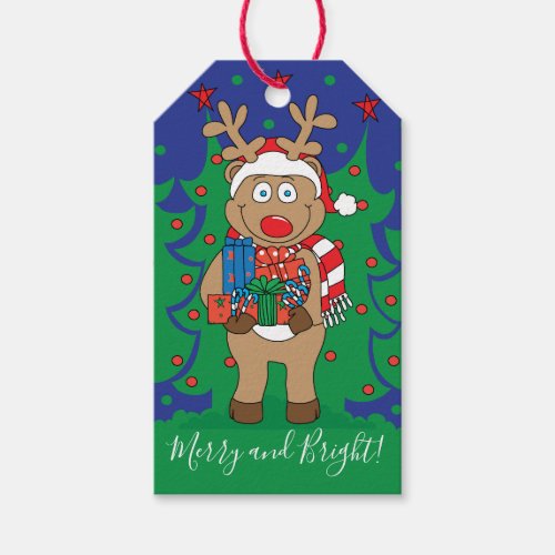 Christmas Gift Tags Reindeer Presents