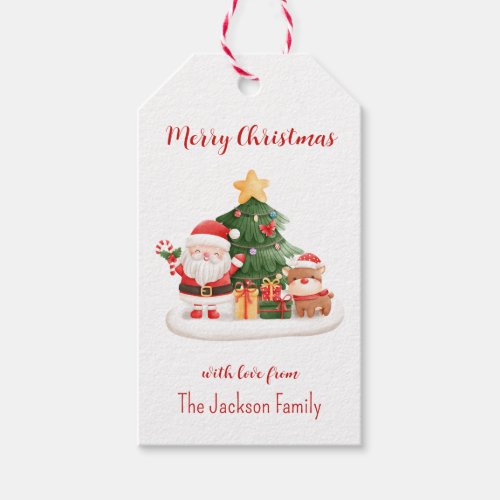 Christmas Gift Tags _ Santa Claus  Reindeer