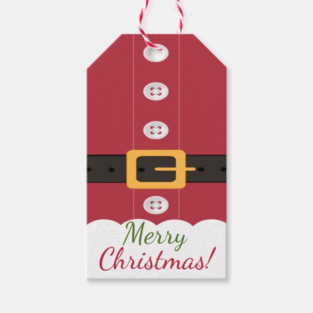 Christmas Gift Tags | Santa Claus Suit (Front)