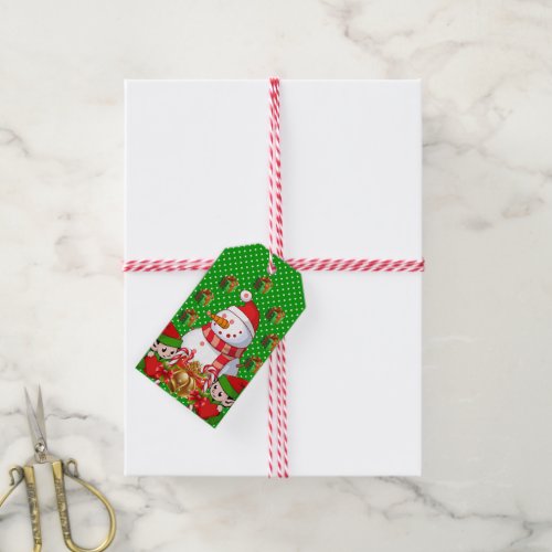 Christmas Gift Tags Snowman Elf