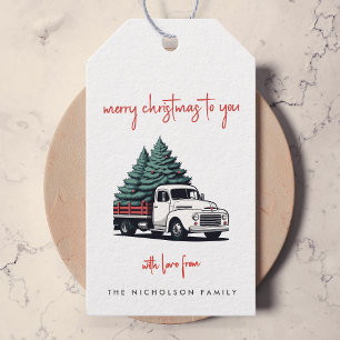 Christmas Gift Tags   Tree Truck Holiday Tag