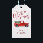 Christmas Gift Tags - Vintage Red Truck<br><div class="desc">Add a finishing touch to your gift with custom printed gift tags. Holidays are best when gifts are floating around, be they large or small, super simple or super fancy, brand new or repurposed, hand crafted or found at the market. Love is the message, and affection and admiration; and a...</div>
