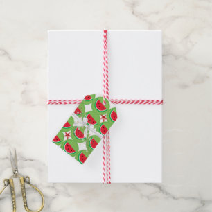 Christmas Gift Tags Watermelon White Bow