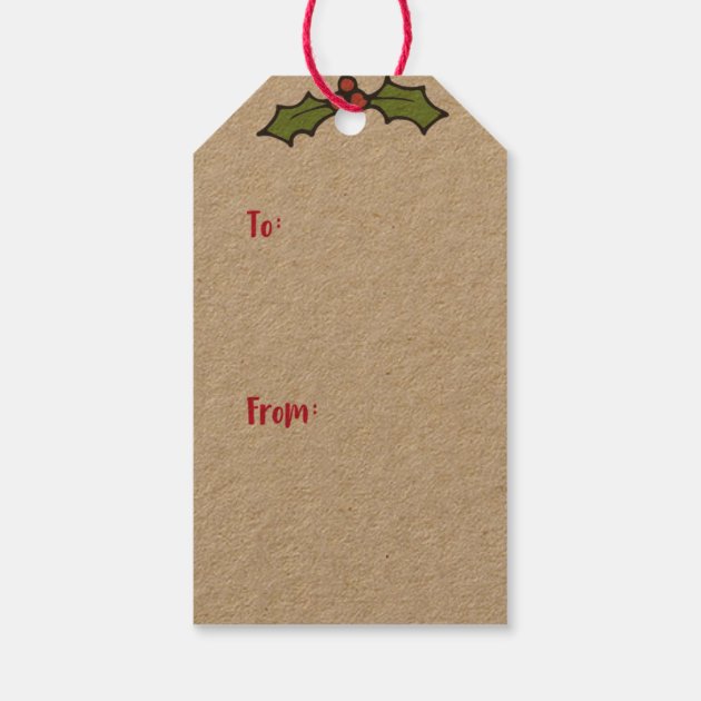 Christmas Gift Tags - Wine Hanging Labels