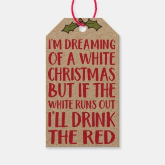 Christmas Gift Tags - Wine Hanging Labels
