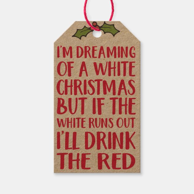 Christmas Gift Tags - Wine Hanging Labels