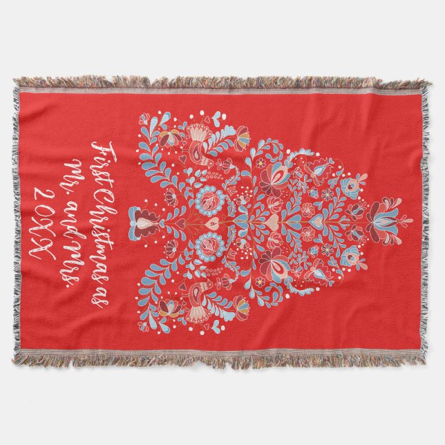  Christmas Gift Throw Blanket (Front)