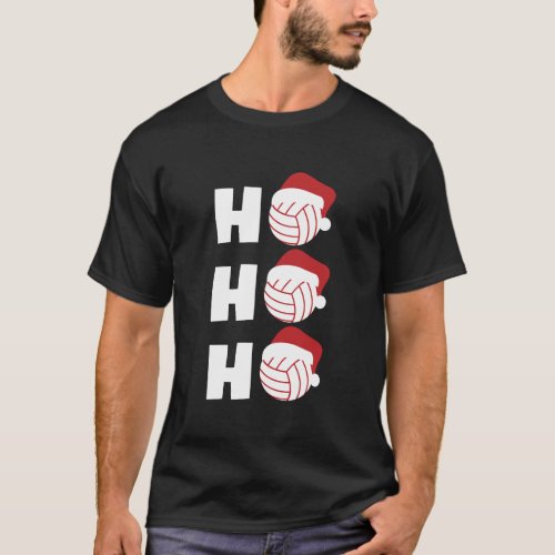 Christmas Gift Volleyball Player Coach Ho Ho Ho  T_Shirt