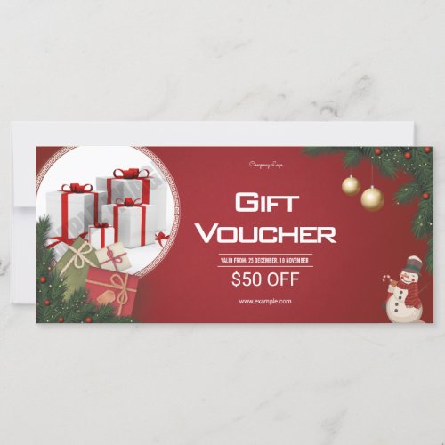 Christmas Gift Voucher Card