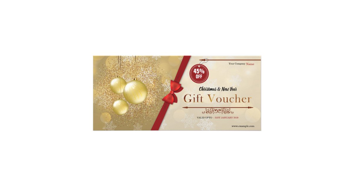 Christmas Gift Voucher Card | Zazzle.com