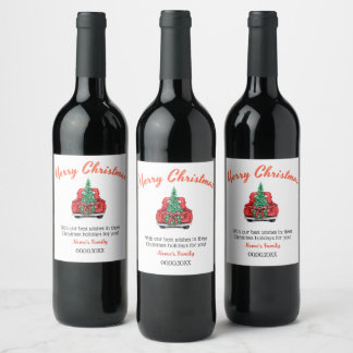 Christmas Gift Wine Label