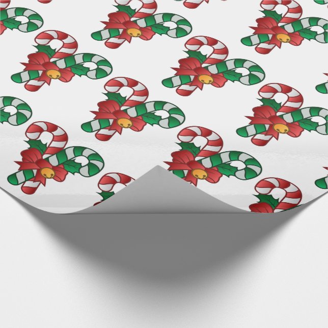 Christmas Gift Wrap/Candy Canes Wrapping Paper (Corner)