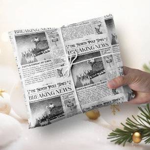 Christmas Gift Wrap Newspaper Wrap Modern 