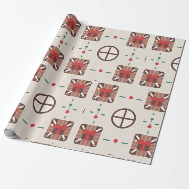 Christmas Gift Wrap Paper" (Unrolled)