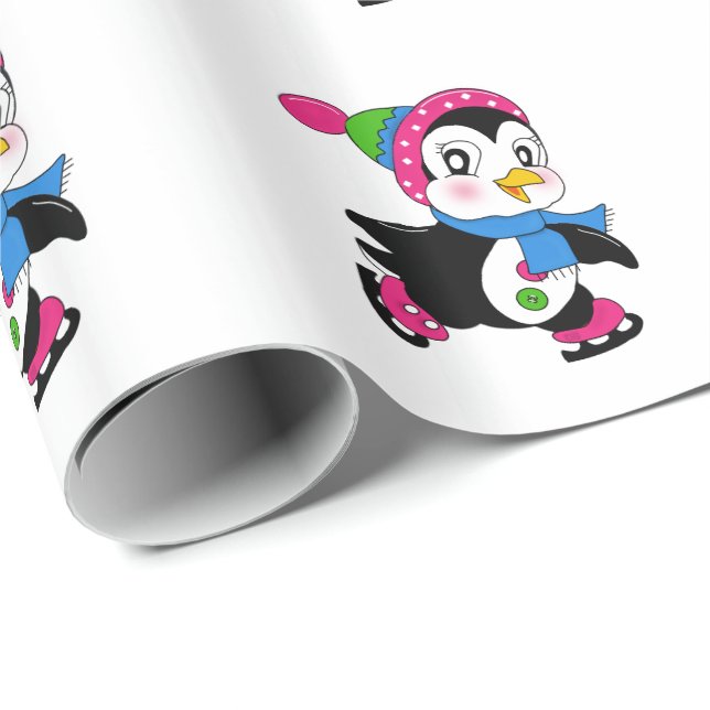 Christmas Gift Wrap/Penguins Wrapping Paper (Roll Corner)