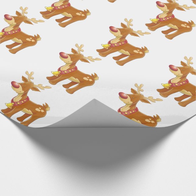 Christmas Gift Wrap/Rudolph Wrapping Paper (Corner)