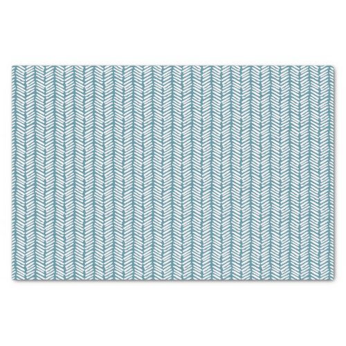 Christmas Gift Wrap Teal Ice Blue White Zigzag Tissue Paper